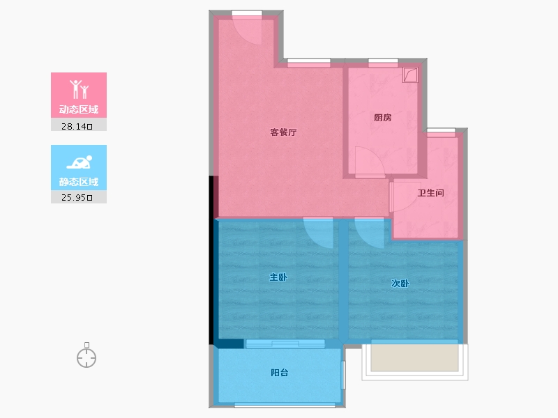 江苏省-南京市-南园-48.00-户型库-动静分区