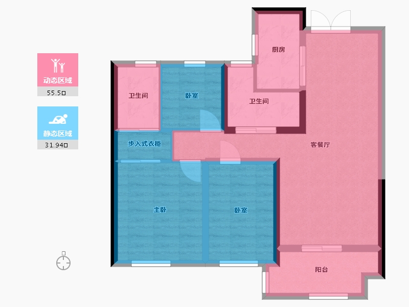 湖北省-十堰市-太学府-84.00-户型库-动静分区