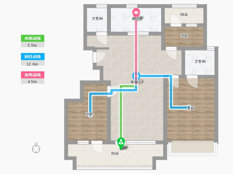 山东省-济宁市-瑞马晴川-95.20-户型库-动静线