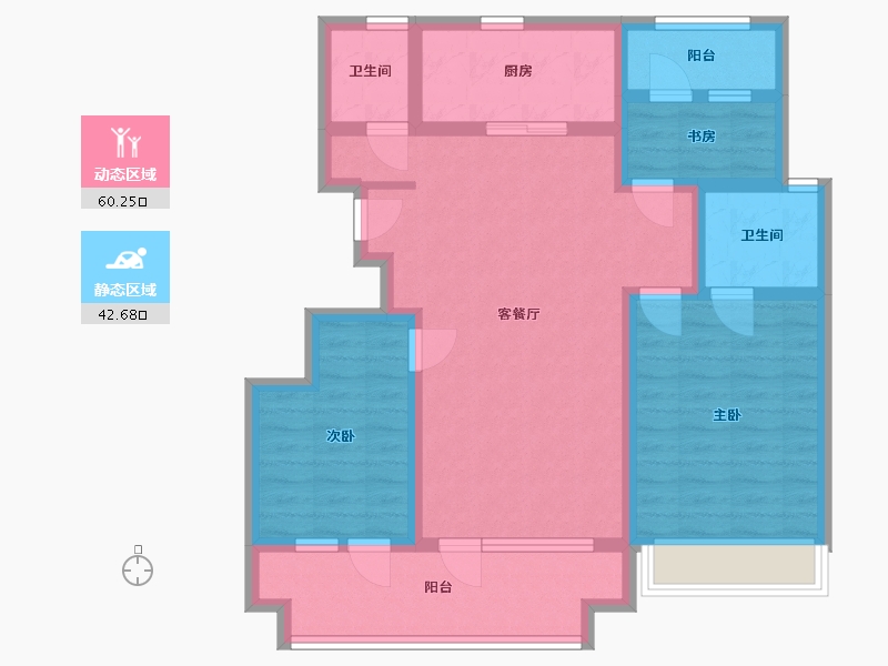 山东省-济宁市-瑞马晴川-95.20-户型库-动静分区