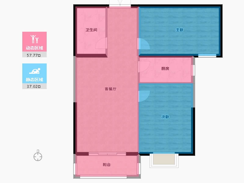 河北省-张家口市-万丰府(宣府大街店)-86.40-户型库-动静分区