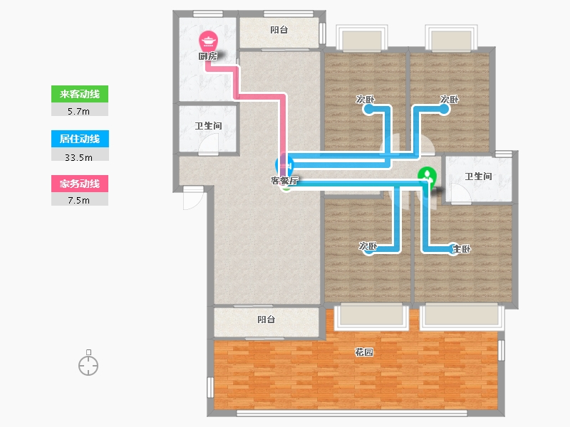 云南省-曲靖市-金麟苑-136.00-户型库-动静线