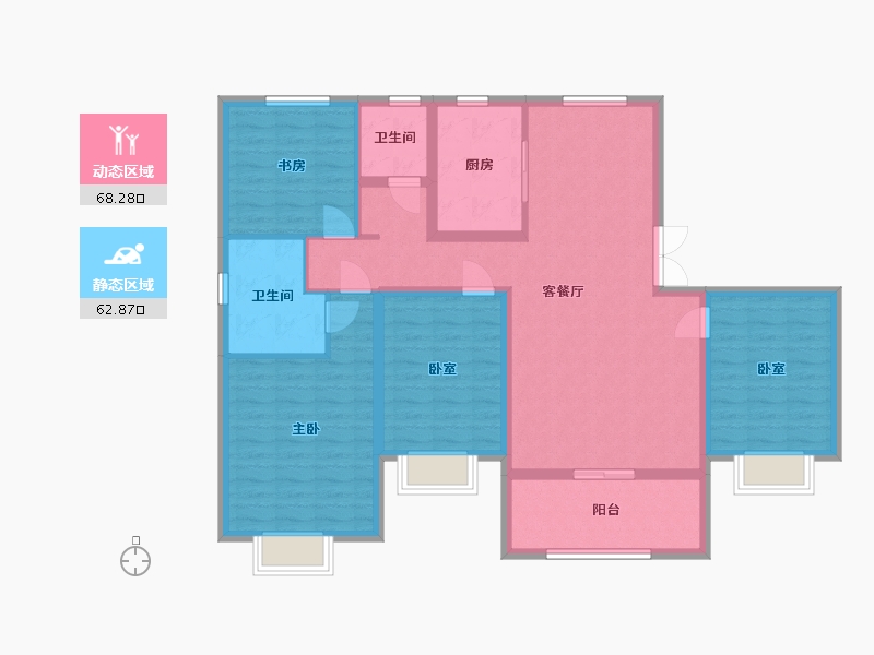 山东省-济南市-翰林名苑-117.99-户型库-动静分区