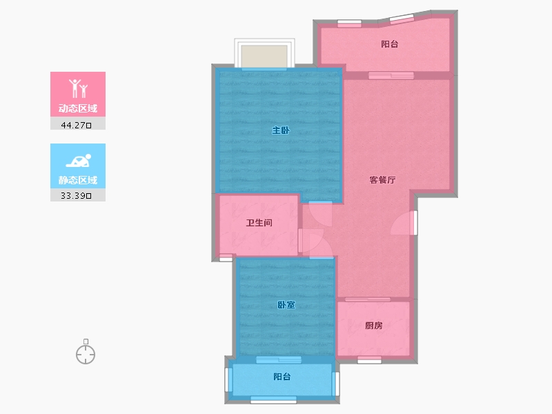 福建省-福州市-金山桔园吉苑-75.00-户型库-动静分区