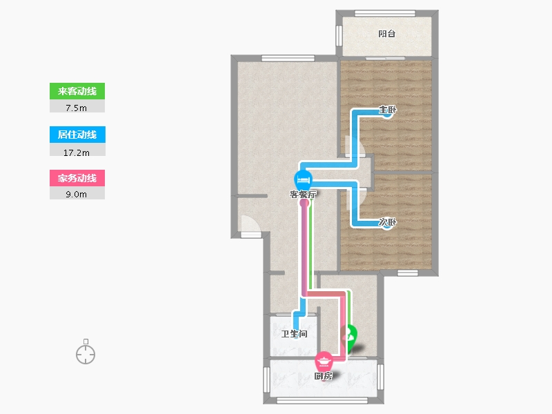 四川省-成都市-锦秀民居-81.60-户型库-动静线