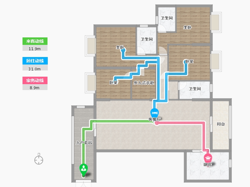 广东省-肇庆市-鸿益幸福湖畔-158.24-户型库-动静线