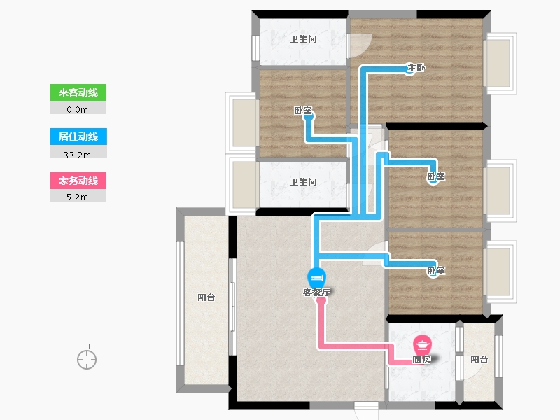 广东省-江门市-锦绣香江-130.00-户型库-动静线