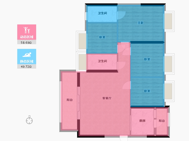 广东省-江门市-锦绣香江-130.00-户型库-动静分区