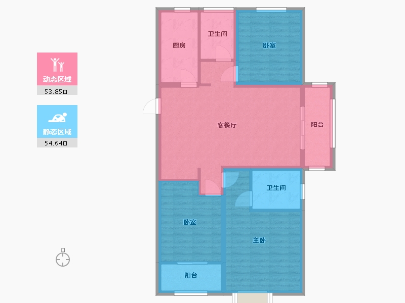 山东省-菏泽市-中达诚府-110.24-户型库-动静分区