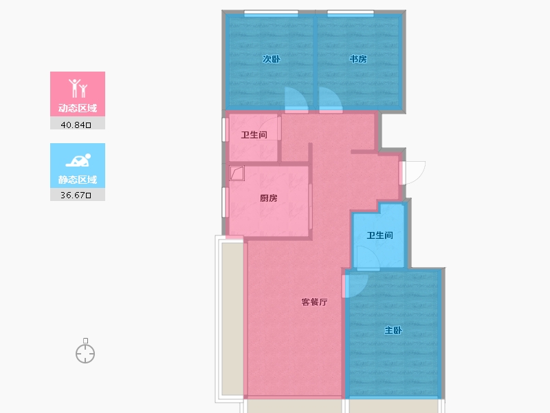 北京-北京市-玺悦朝阳-80.17-户型库-动静分区