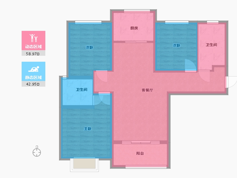 河南省-鹤壁市-阳光鑫城-91.11-户型库-动静分区