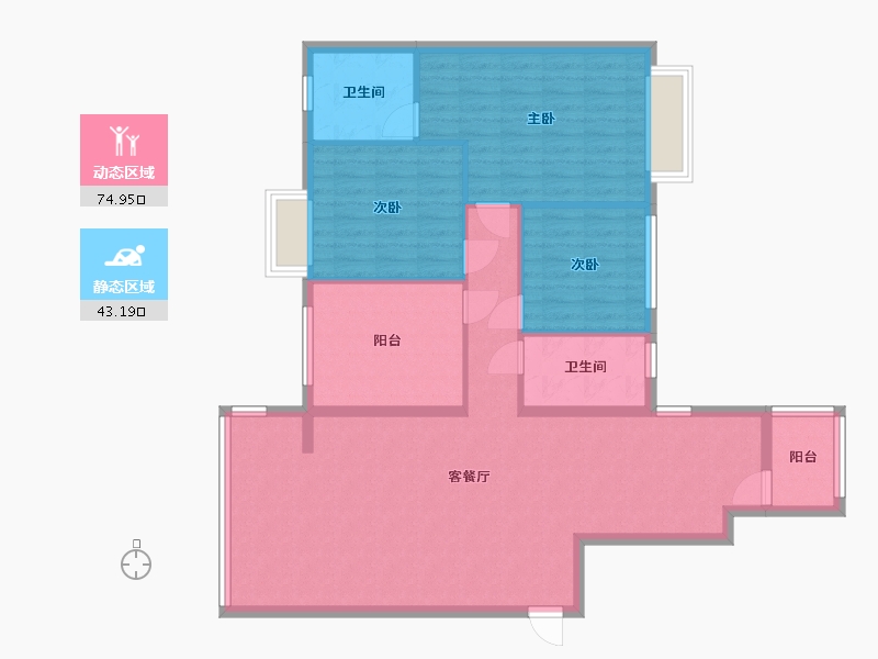 广西壮族自治区-南宁市-锦绣小区-80.00-户型库-动静分区