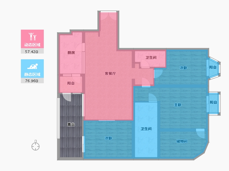 北京-北京市-公园1872-130.00-户型库-动静分区