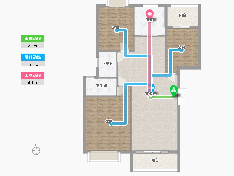 福建省-泉州市-物华天城-104.00-户型库-动静线