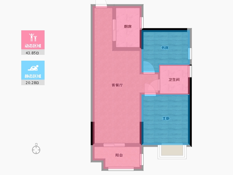 海南省-三亚市-保利栖麓-63.20-户型库-动静分区