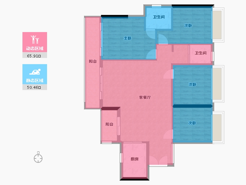 湖南省-衡阳市-金谷水郡-110.40-户型库-动静分区