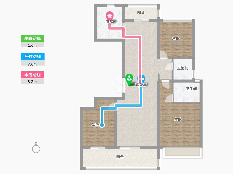 河南省-济源市-合生龙岗府-104.00-户型库-动静线