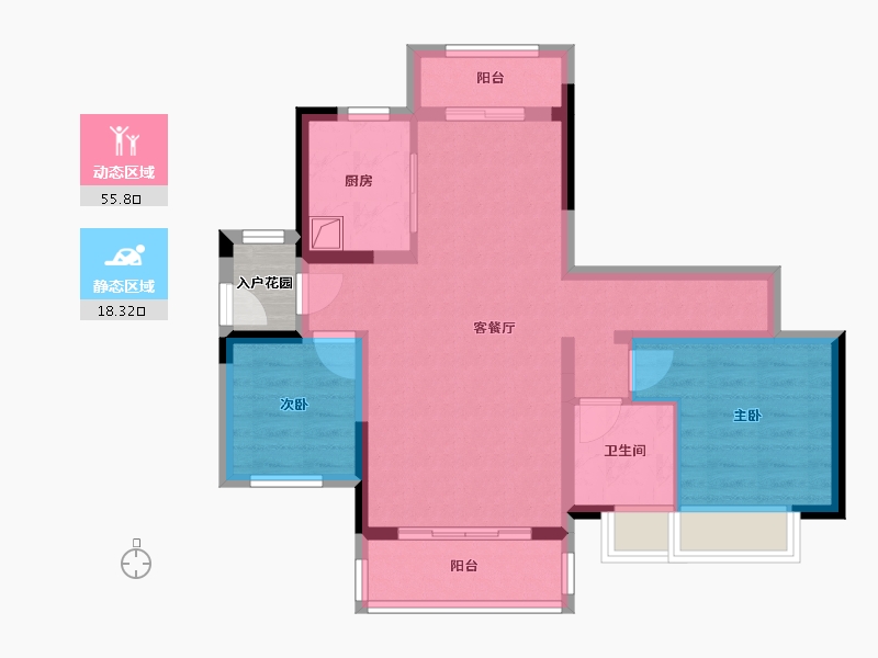 广东省-广州市-广州绿地城-92.00-户型库-动静分区