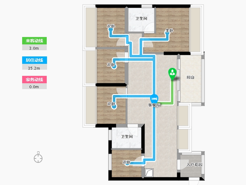 四川省-成都市-源滩国际社区-82.80-户型库-动静线