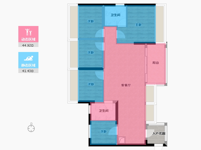 四川省-成都市-源滩国际社区-82.80-户型库-动静分区