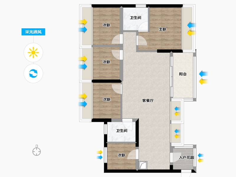 四川省-成都市-源滩国际社区-82.80-户型库-采光通风