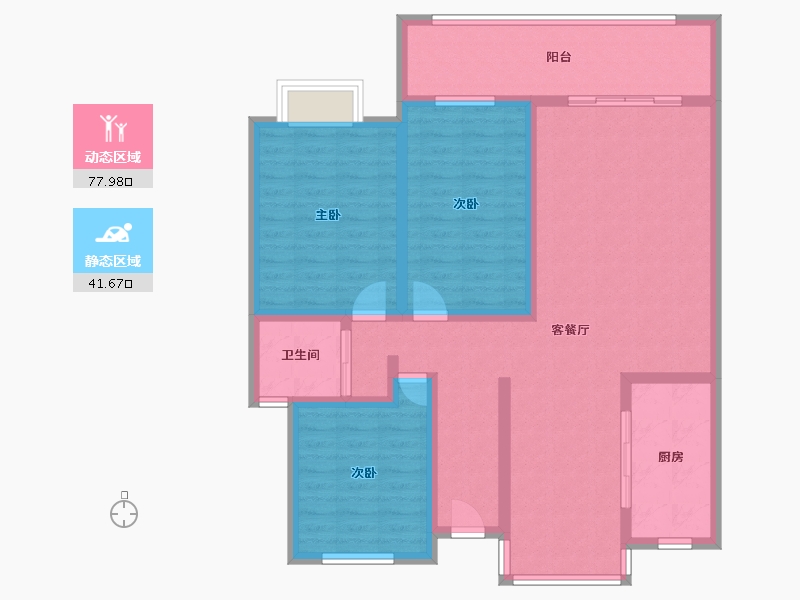 河南省-信阳市-政和花园-D区-130.75-户型库-动静分区