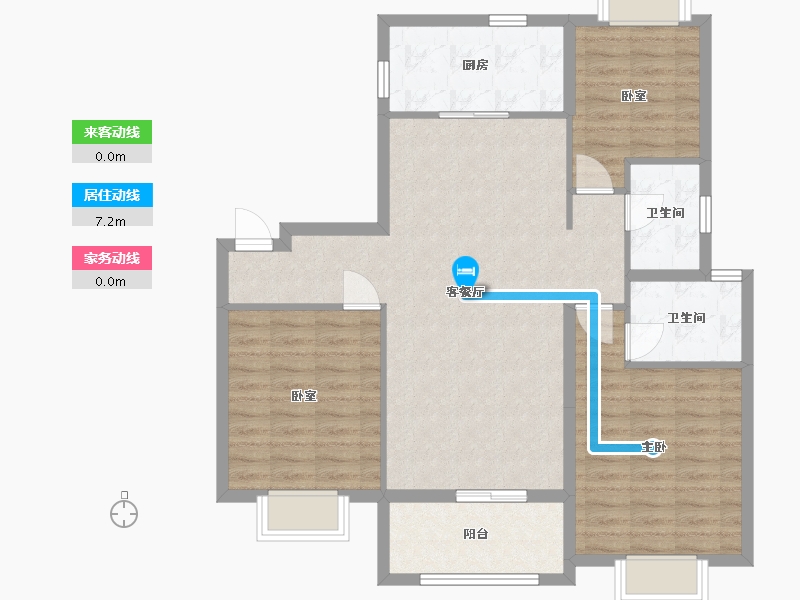 浙江省-宁波市-世茂天玺-103.46-户型库-动静线