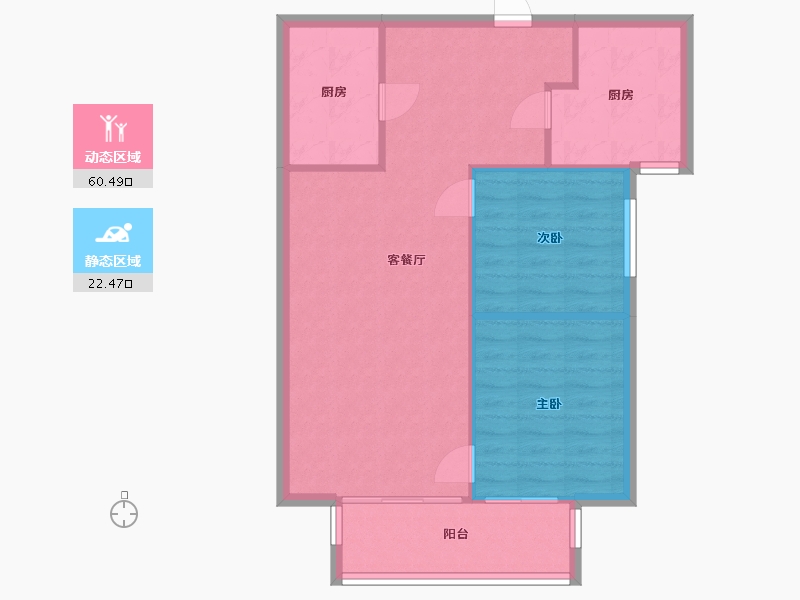 北京-北京市-绿港家园-四区-79.20-户型库-动静分区