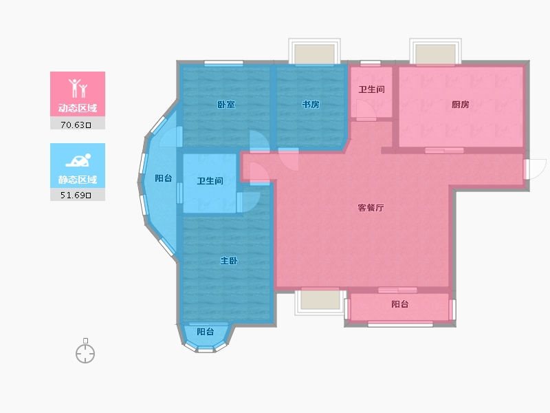 山东省-青岛市-伟东尚城-117.60-户型库-动静分区