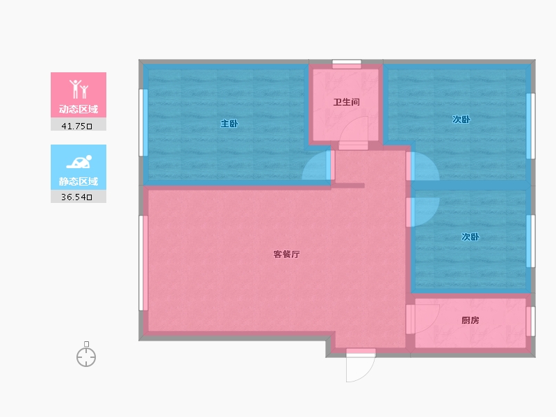 辽宁省-抚顺市-海赋外滩-81.11-户型库-动静分区