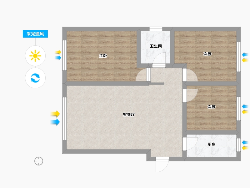 辽宁省-抚顺市-海赋外滩-81.11-户型库-采光通风