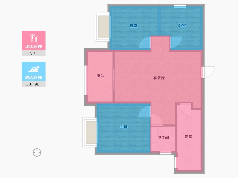 甘肃省-兰州市-中海寰宇天下-77.91-户型库-动静分区