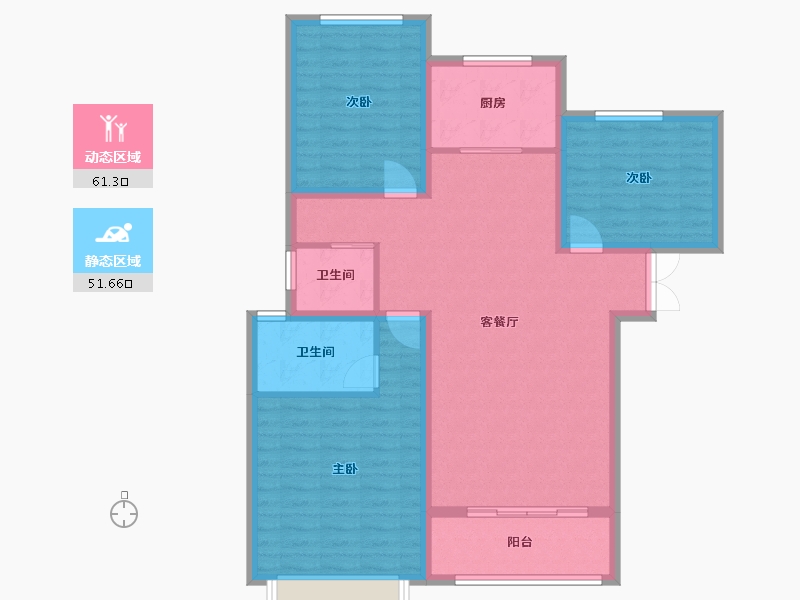 河南省-濮阳市-正大中心-101.60-户型库-动静分区