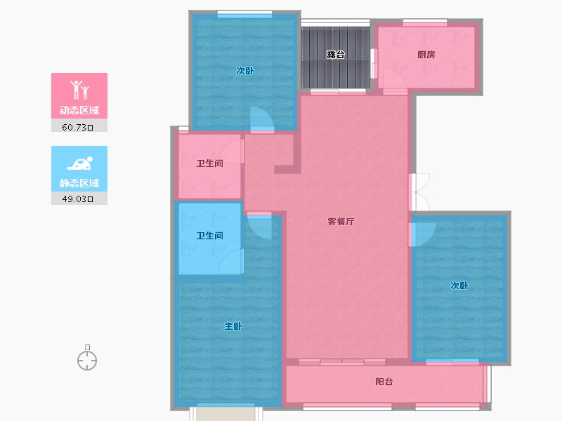 河北省-衡水市-紫金苑(香湖美地三期)-103.20-户型库-动静分区