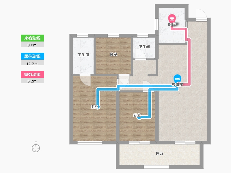 河南省-驻马店市-王府壹号-84.00-户型库-动静线