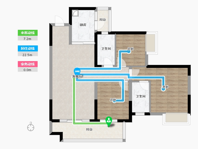 广西壮族自治区-梧州市-彰泰城-89.60-户型库-动静线