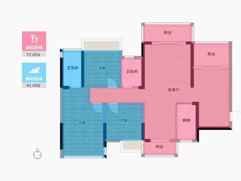 广东省-东莞市-一号学府-120.00-户型库-动静分区