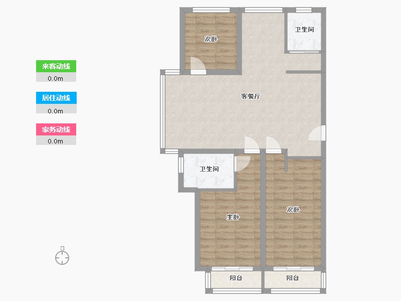 山东省-威海市-城建新苑壹号-96.80-户型库-动静线