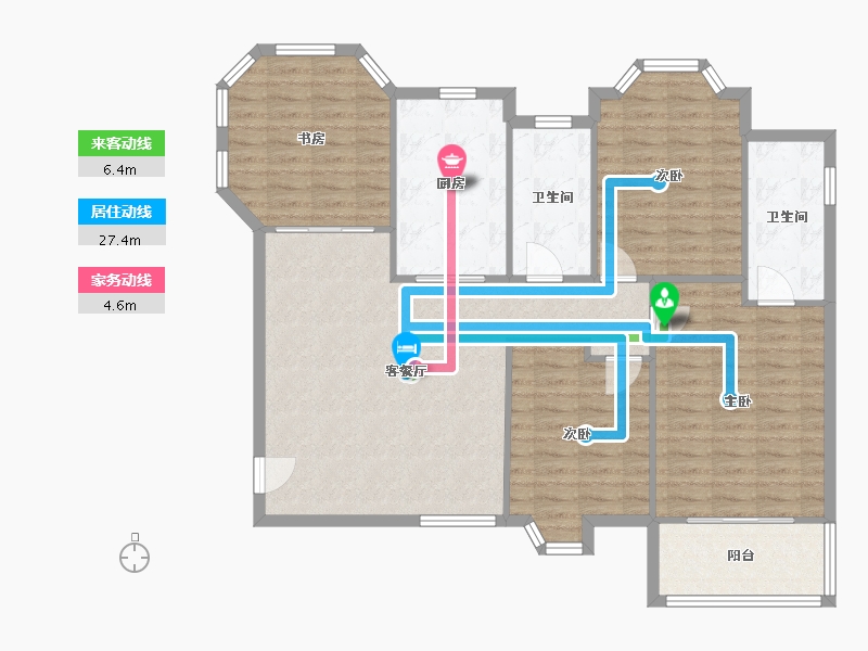 浙江省-杭州市-紫金文苑-112.36-户型库-动静线