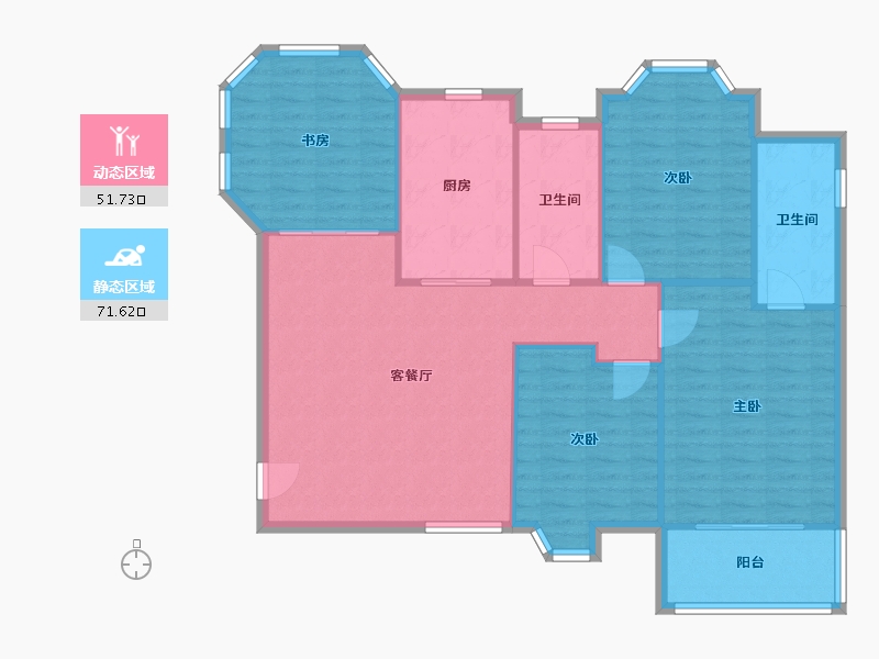 浙江省-杭州市-紫金文苑-112.36-户型库-动静分区