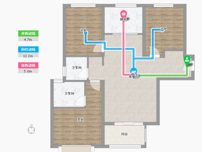 河南省-郑州市-华南城紫荆名都-87.00-户型库-动静线