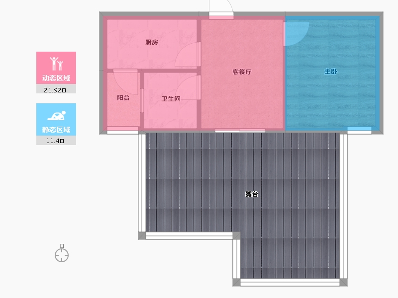 湖北省-鄂州市-菱湖印象-35.00-户型库-动静分区