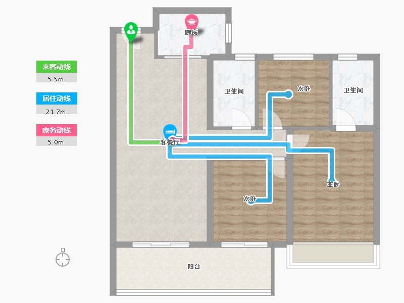 河南省-许昌市-天明雅园-89.41-户型库-动静线