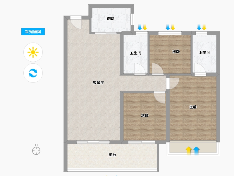 河南省-许昌市-天明雅园-89.41-户型库-采光通风