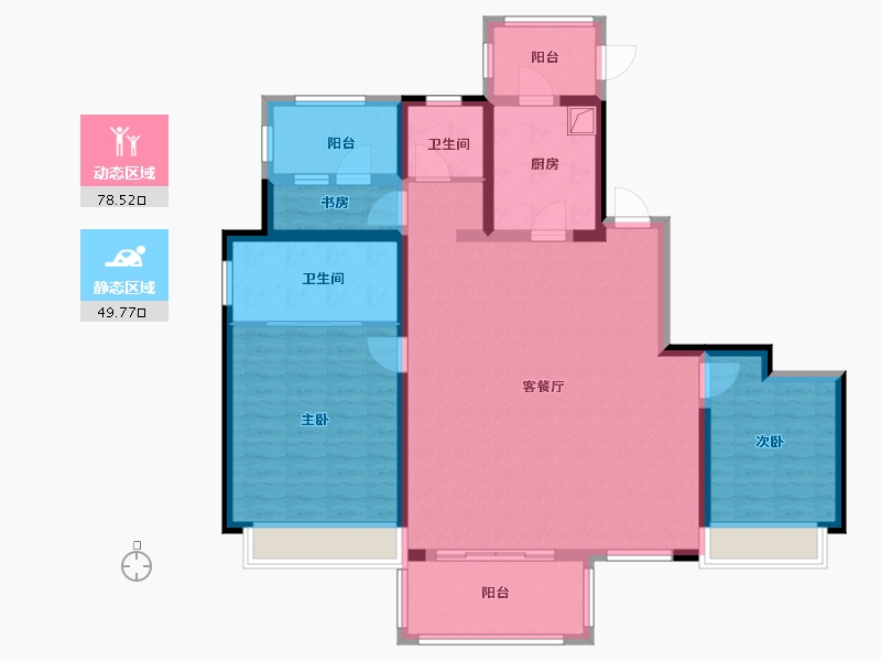 湖北省-孝感市-新城玺樾-115.20-户型库-动静分区