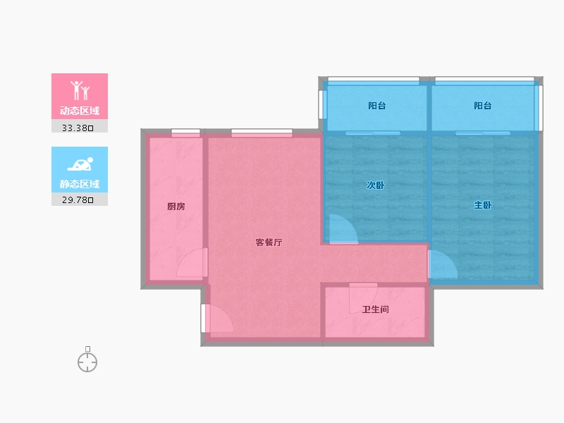 甘肃省-兰州市-民大佳苑-64.00-户型库-动静分区