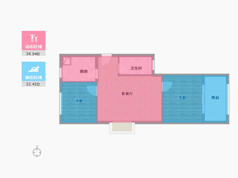 福建省-厦门市-会展嘉园-62.40-户型库-动静分区