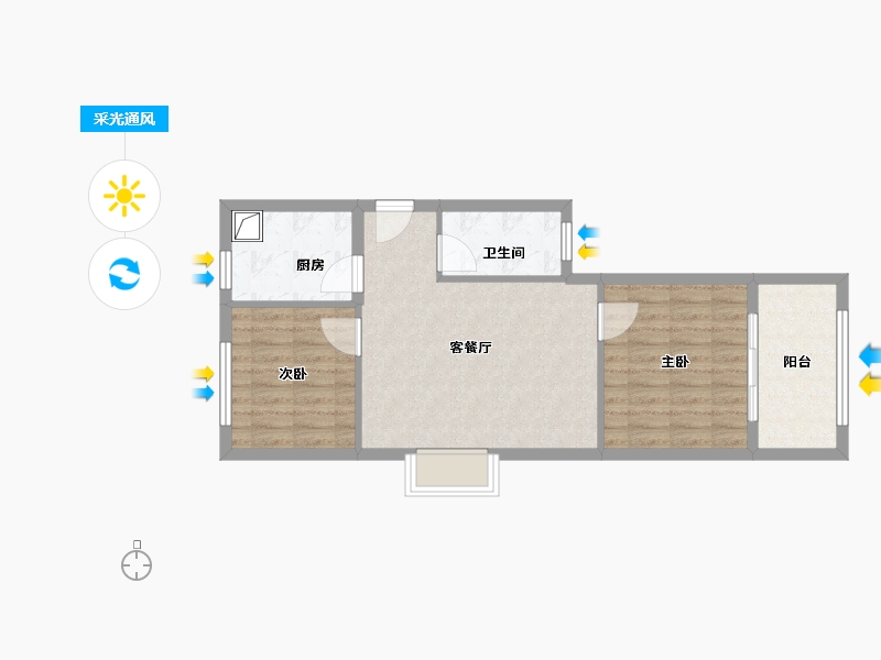 福建省-厦门市-会展嘉园-62.40-户型库-采光通风