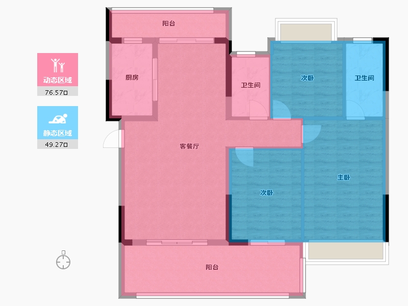 湖北省-荆州市-淋姜小区-97.00-户型库-动静分区