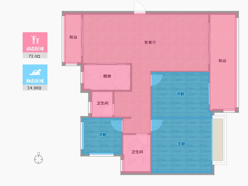 广西壮族自治区-柳州市-龙光莲花悦府-91.94-户型库-动静分区